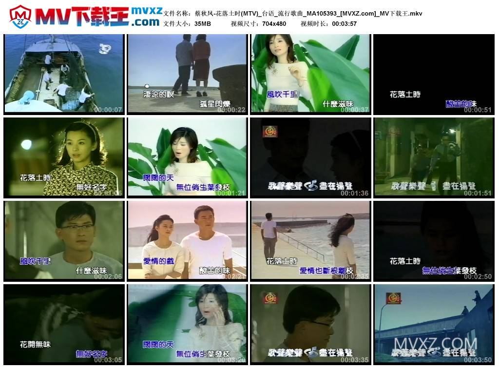 蔡秋凤-花落土时(MTV)_台语_流行歌曲_MA105393